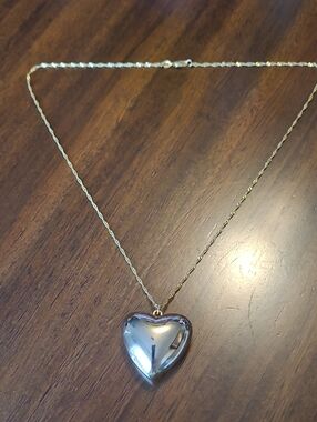 Goldtone Puffed Heart